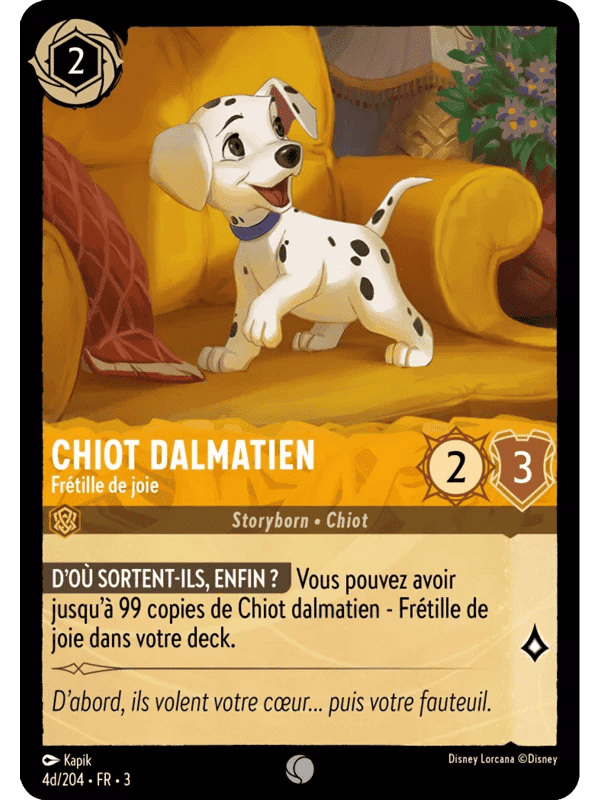 4d/204 - Chiot Dalmatien frétille de joie