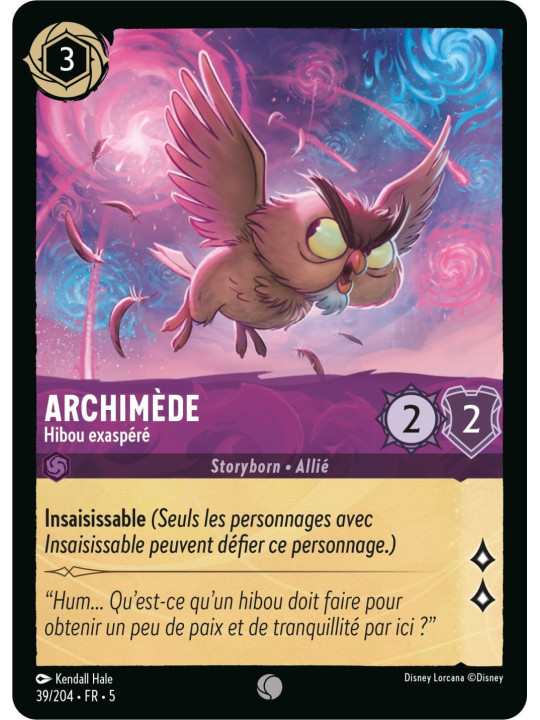 39/204 - Archimède hibou exaspéré