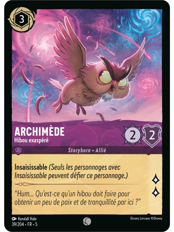 39/204 - Archimède hibou exaspéré